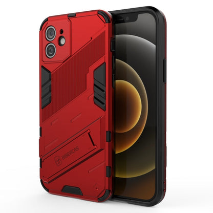 Punk Armor 2 in 1 PC + TPU Shockproof Case with Invisible Holder, For iPhone 12 mini, For iPhone 12, For iPhone 12 Pro