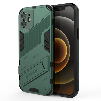 Punk Armor 2 in 1 PC + TPU Shockproof Case with Invisible Holder, For iPhone 12 mini, For iPhone 12, For iPhone 12 Pro