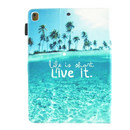 For iPad 10.2 inch Coloured Drawing Pattern Horizontal Flip Leather Case with Holder & Card Slots & Photo Frame
