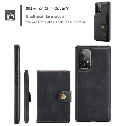 JEEHOOD Retro Magnetic Detachable Protective Case with Wallet & Card Slot & Holder, For Samsung Galaxy A52 5G, For Samsung Galaxy A72 5G, For Samsung Galaxy A51 5G