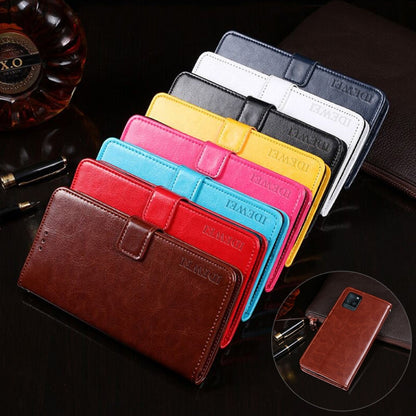 idewei Crazy Horse Texture Horizontal Flip Leather Case with Holder & Card Slots & Wallet, For OPPO Realme V11 5G, For Xiaomi Redmi K40, For Samsung Galaxy A02 (EU Version)