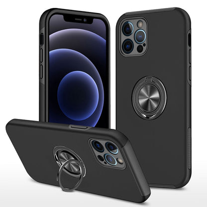 PC + TPU Shockproof Magnetic Protective Case with Invisible Ring Holder, For iPhone 12 Pro, For iPhone 12 Pro Max