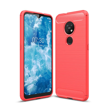 Brushed Texture Carbon Fiber TPU Protective Case, For Nokia 7.2 & 6.2