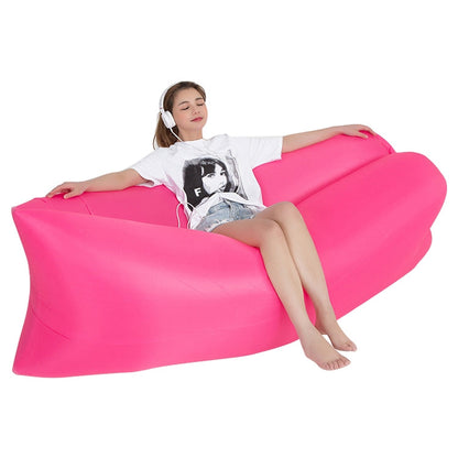 Outdoor Portable Lazy Water Inflatable Sofa Beach Grass Air Bed, Size: 200 x 70cm, 200 x 70cm Red, 200 x 70cm Yellow, 200 x 70cm Purple, 200 x 70cm Orange, 200 x 70cm Sky Blue, 200 x 70cm Black, 200 x 70cm Green, 200 x 70cm Pink, 200 x 70cm Rose Red   ...