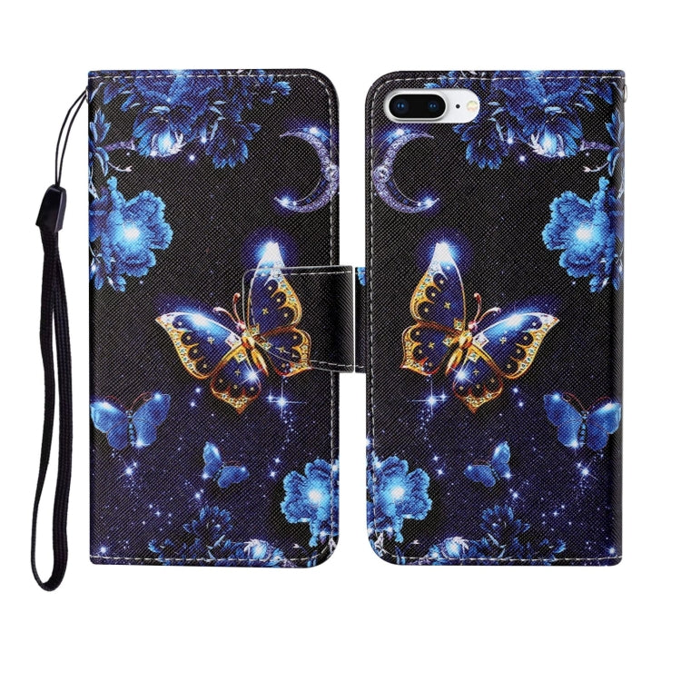 Painted Pattern Horizontal Flip Leathe Case, For iPhone 7 Plus