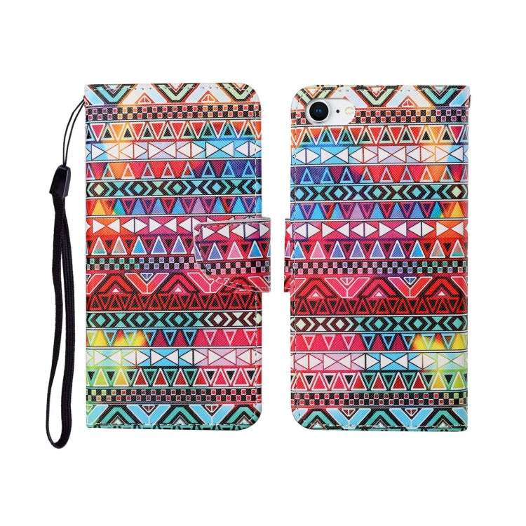 Painted Pattern Horizontal Flip Leathe Case, For iPhone SE (2020)/ 7 /8