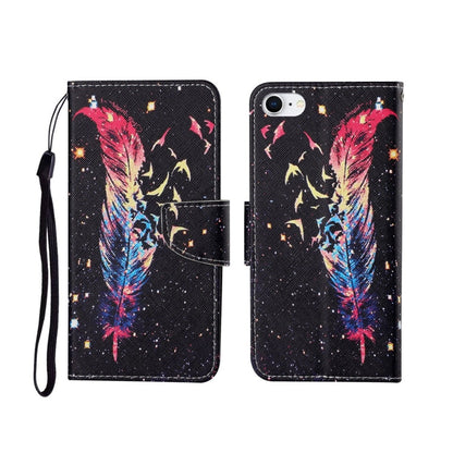 Painted Pattern Horizontal Flip Leathe Case, For iPhone SE (2020)/ 7 /8