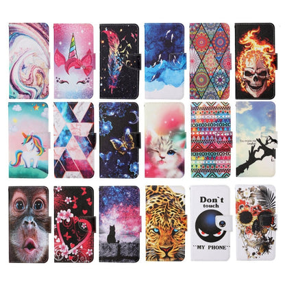 Painted Pattern Horizontal Flip Leathe Case, For iPhone SE (2020)/ 7 /8