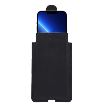Universal Cow Leather Vertical Mobile Phone Leather Case Waist Bag For 6.1 inch and Below Phones, For 6.1 inch and Below Phones