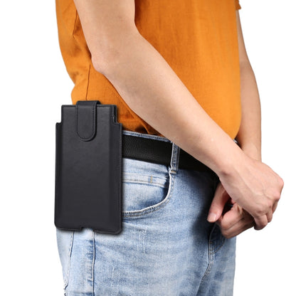 Universal Cow Leather Vertical Mobile Phone Leather Case Waist Bag For 6.1 inch and Below Phones, For 6.1 inch and Below Phones