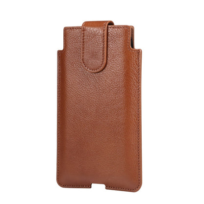 Universal Cow Leather Vertical Mobile Phone Leather Case Waist Bag For 6.1 inch and Below Phones, For 6.1 inch and Below Phones