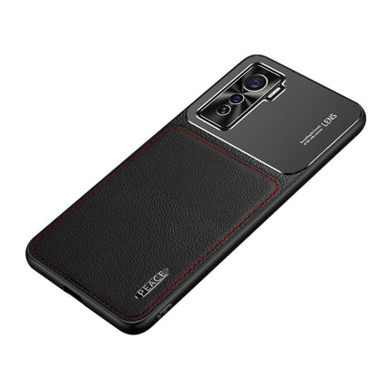 Frosted Metal + Leather Texture Protective Case, For vivo iQOO 5 5G, For iPhone 11