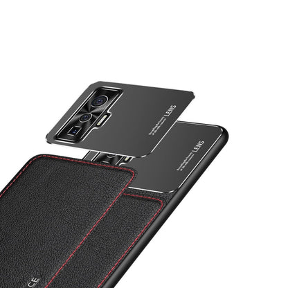 Frosted Metal + Leather Texture Protective Case, For vivo iQOO 5 5G, For iPhone 11