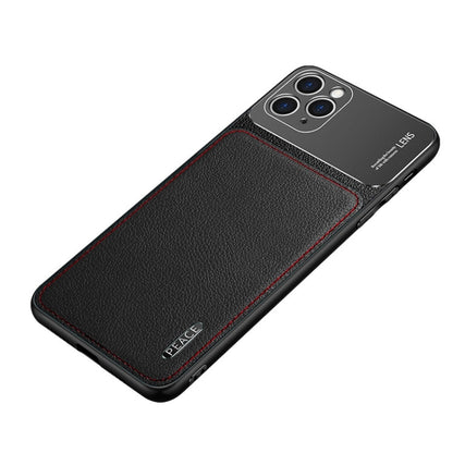 Frosted Metal + Leather Texture Protective Case, For vivo iQOO 5 5G, For iPhone 11