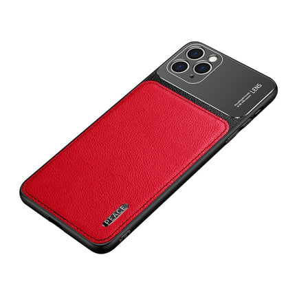 Frosted Metal + Leather Texture Protective Case, For vivo iQOO 5 5G, For iPhone 11