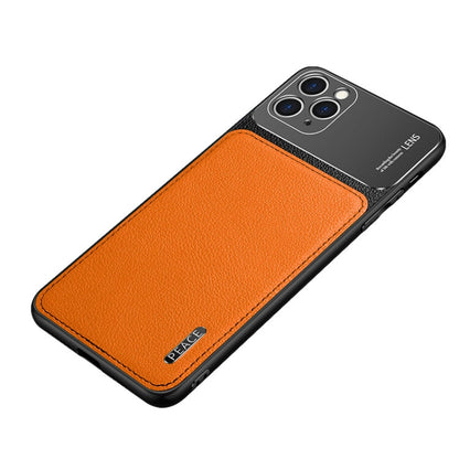Frosted Metal + Leather Texture Protective Case, For vivo iQOO 5 5G, For iPhone 11