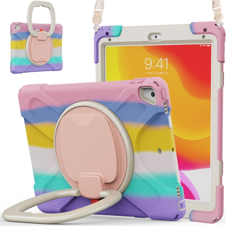 Silicone + PC Protective Case with Holder & Shoulder Strap, For Samsung Galaxy Tab S8 / Galaxy Tab S7 T870 / T875, For Samsung Galaxy Tab A7 10.4 (2020) T500 / T505, For iPad 9.7 inch (2018/2017)