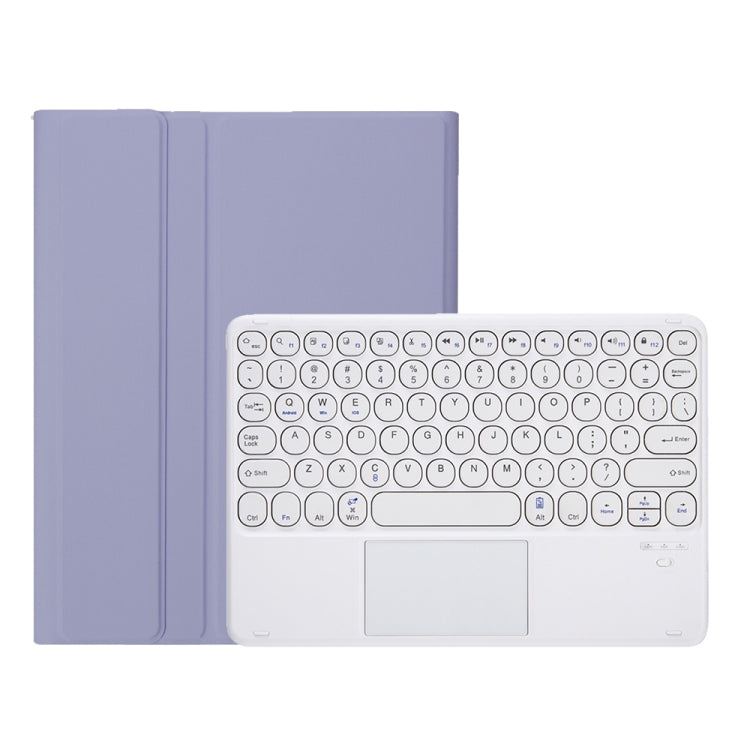 YT098B-A Detachable Candy Color Skin Feel Texture Round Keycap Bluetooth Keyboard Leather Case with Touch Control For iPad Air 11 2024 / 2025 / Air 4 10.9 2020 / Air 5 10.9 2022 (Purple), For  iPad Air 11 2024 / 2025 / Air 4 10.9 2020 / Air 5 10.9 2022...
