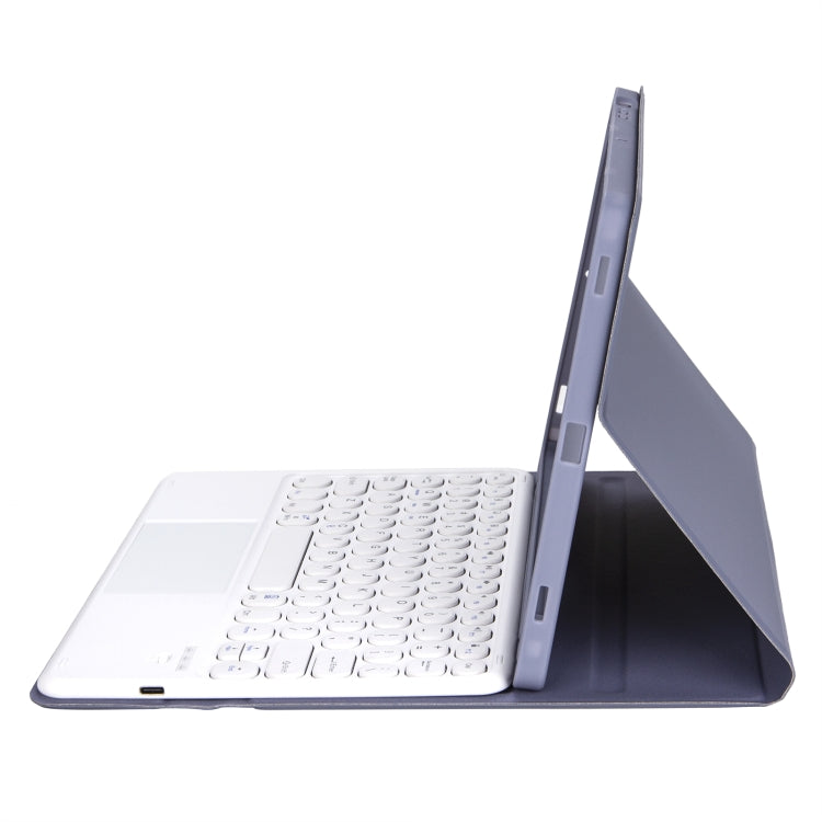 YT098B-A Detachable Candy Color Skin Feel Texture Round Keycap Bluetooth Keyboard Leather Case with Touch Control For iPad Air 11 2024 / 2025 / Air 4 10.9 2020 / Air 5 10.9 2022 (Purple), For  iPad Air 11 2024 / 2025 / Air 4 10.9 2020 / Air 5 10.9 2022...