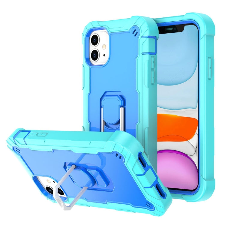 PC + Rubber 3-layers Shockproof Protective Case with Rotating Holder, For iPhone 8 Plus / 7 Plus, For iPhone 11