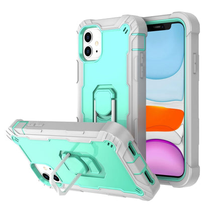 PC + Rubber 3-layers Shockproof Protective Case with Rotating Holder, For iPhone 8 Plus / 7 Plus, For iPhone 11