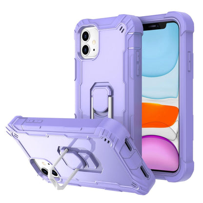 PC + Rubber 3-layers Shockproof Protective Case with Rotating Holder, For iPhone 8 Plus / 7 Plus, For iPhone 11