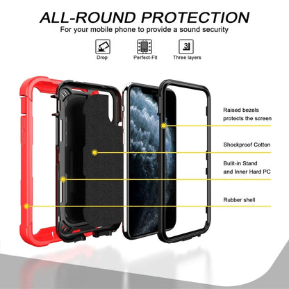 PC + Rubber 3-layers Shockproof Protective Case with Rotating Holder, For iPhone 11 Pro, For iPhone 11 Pro Max