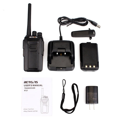 RETEVIS RT27 2W US Frequency 462.5500MHz-467.7125MHz 22CHS FRS Two Way Radio Handheld Walkie Talkie, US Plug, RT27, US Plug