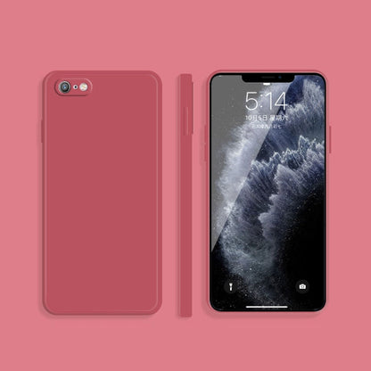 Solid Color Imitation Liquid Silicone Straight Edge Dropproof Full Coverage Protective Case, For iPhone 6s / 6, For iPhone 6s Plus / 6 Plus
