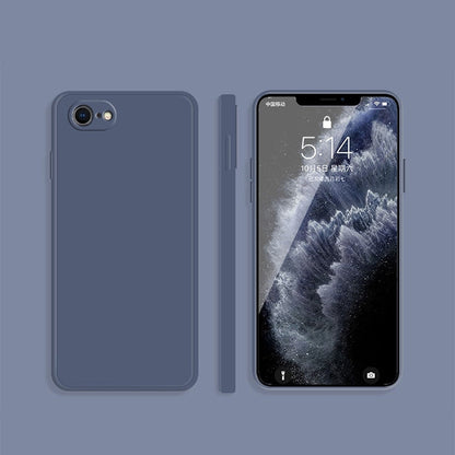 Solid Color Imitation Liquid Silicone Straight Edge Dropproof Full Coverage Protective Case, For iPhone SE 2022 / SE 2020 / 8 / 7, For iPhone 8 Plus / 7 Plus
