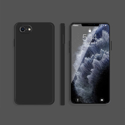 Solid Color Imitation Liquid Silicone Straight Edge Dropproof Full Coverage Protective Case, For iPhone SE 2022 / SE 2020 / 8 / 7, For iPhone 8 Plus / 7 Plus