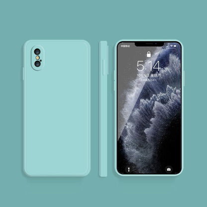 Solid Color Imitation Liquid Silicone Straight Edge Dropproof Full Coverage Protective Case, For iPhone XS Max, For iPhone 11
