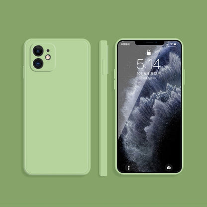 Solid Color Imitation Liquid Silicone Straight Edge Dropproof Full Coverage Protective Case, For iPhone XS Max, For iPhone 11