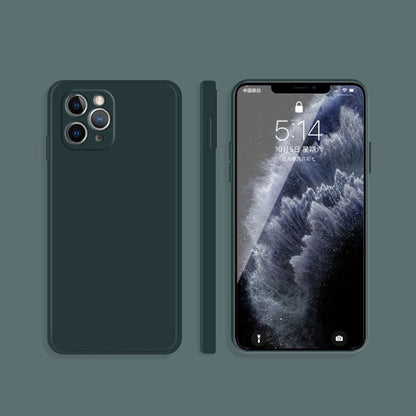 Solid Color Imitation Liquid Silicone Straight Edge Dropproof Full Coverage Protective Case, For iPhone 11 Pro, For iPhone 11 Pro Max