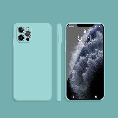 Solid Color Imitation Liquid Silicone Straight Edge Dropproof Full Coverage Protective Case, For iPhone 12 Pro, For iPhone 12 Pro Max