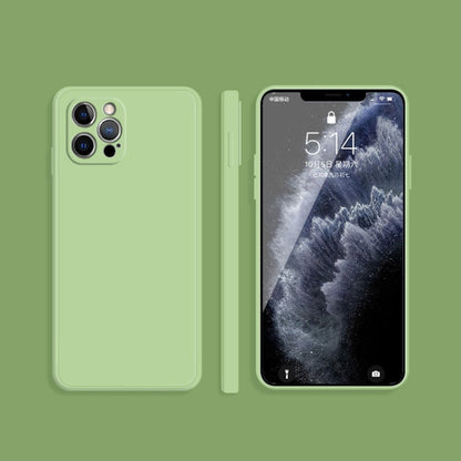 Solid Color Imitation Liquid Silicone Straight Edge Dropproof Full Coverage Protective Case, For iPhone 12 Pro, For iPhone 12 Pro Max