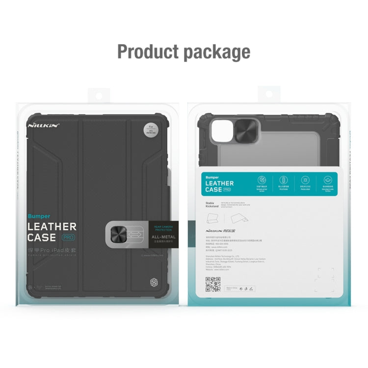 NILLKIN Bumper Horizontal Flip Leather Case with Pen Slot & Holder, For iPad 10.2 2021 / 2020 / 2019