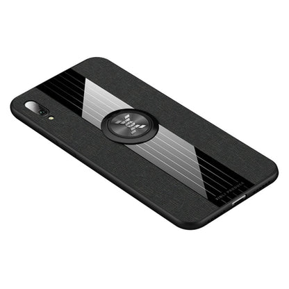 XINLI Stitching Cloth Textue Shockproof TPU Protective Case with Ring Holder, For Huawei Enjoy 8 Plus, For Huawei Enjoy 9, For Huawei Enjoy 9e, For Huawei Enjoy 9 Plus