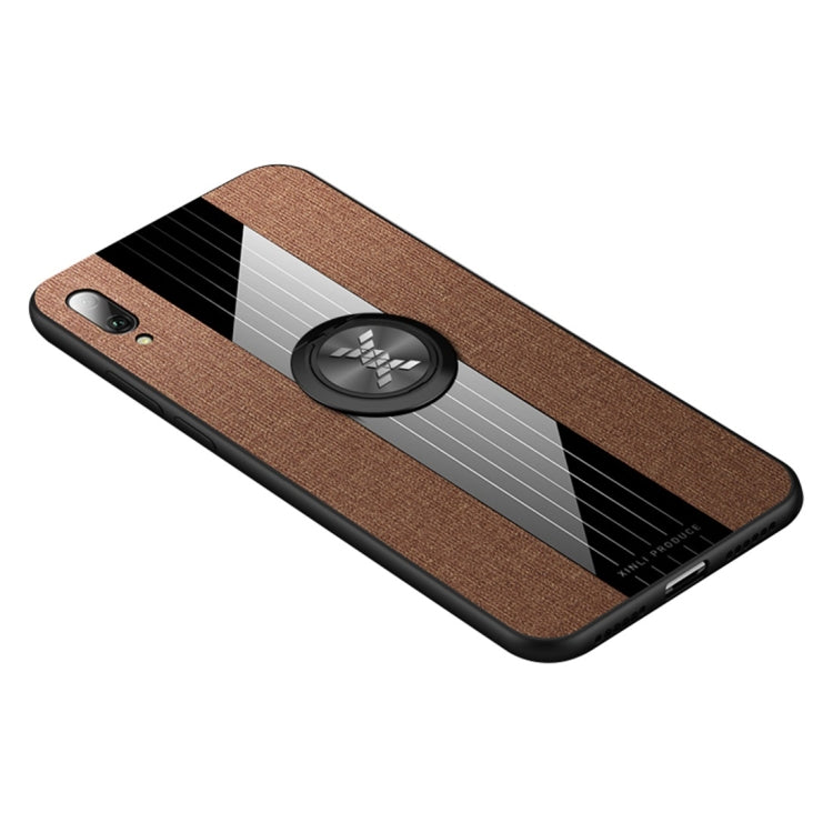 XINLI Stitching Cloth Textue Shockproof TPU Protective Case with Ring Holder, For Huawei Enjoy 8 Plus, For Huawei Enjoy 9, For Huawei Enjoy 9e, For Huawei Enjoy 9 Plus