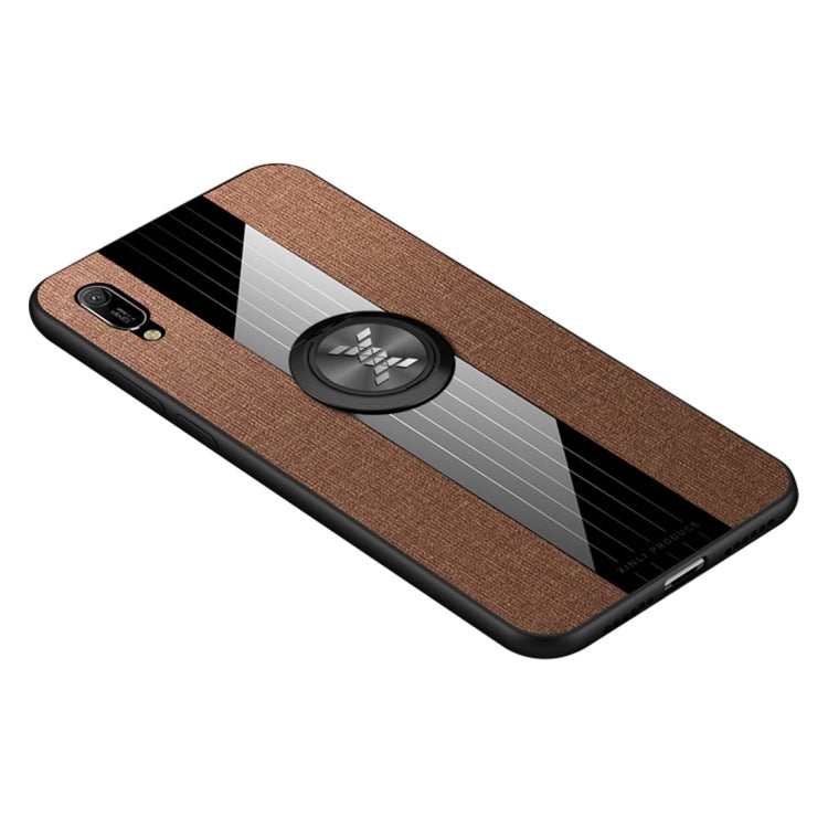XINLI Stitching Cloth Textue Shockproof TPU Protective Case with Ring Holder, For Huawei Enjoy 8 Plus, For Huawei Enjoy 9, For Huawei Enjoy 9e, For Huawei Enjoy 9 Plus