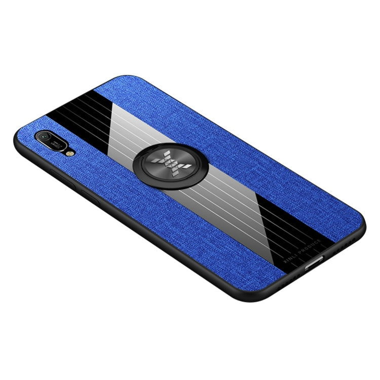 XINLI Stitching Cloth Textue Shockproof TPU Protective Case with Ring Holder, For Huawei Enjoy 8 Plus, For Huawei Enjoy 9, For Huawei Enjoy 9e, For Huawei Enjoy 9 Plus