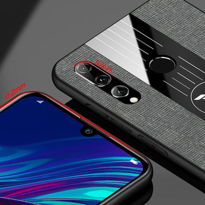 XINLI Stitching Cloth Textue Shockproof TPU Protective Case with Ring Holder, For Huawei Enjoy 9s, For Huawei Maimang 5, For Huawei Maimang 6, For Huawei Mate 20 Lite / Maimang 7