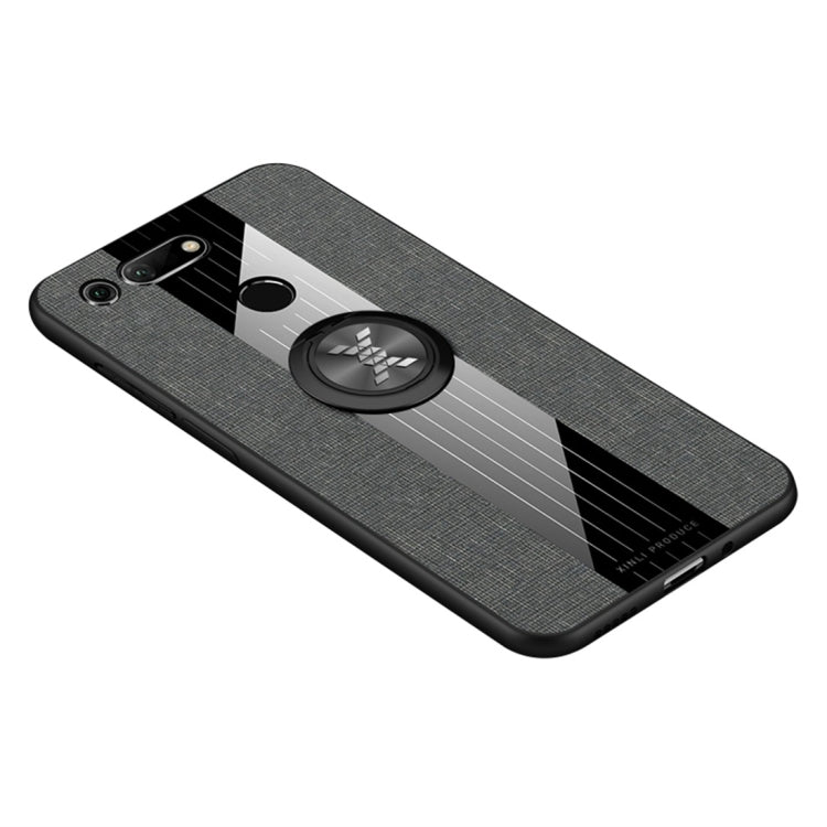 XINLI Stitching Cloth Textue Shockproof TPU Protective Case with Ring Holder, For Huawei Honor View 20