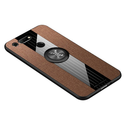 XINLI Stitching Cloth Textue Shockproof TPU Protective Case with Ring Holder, For Huawei Honor View 20