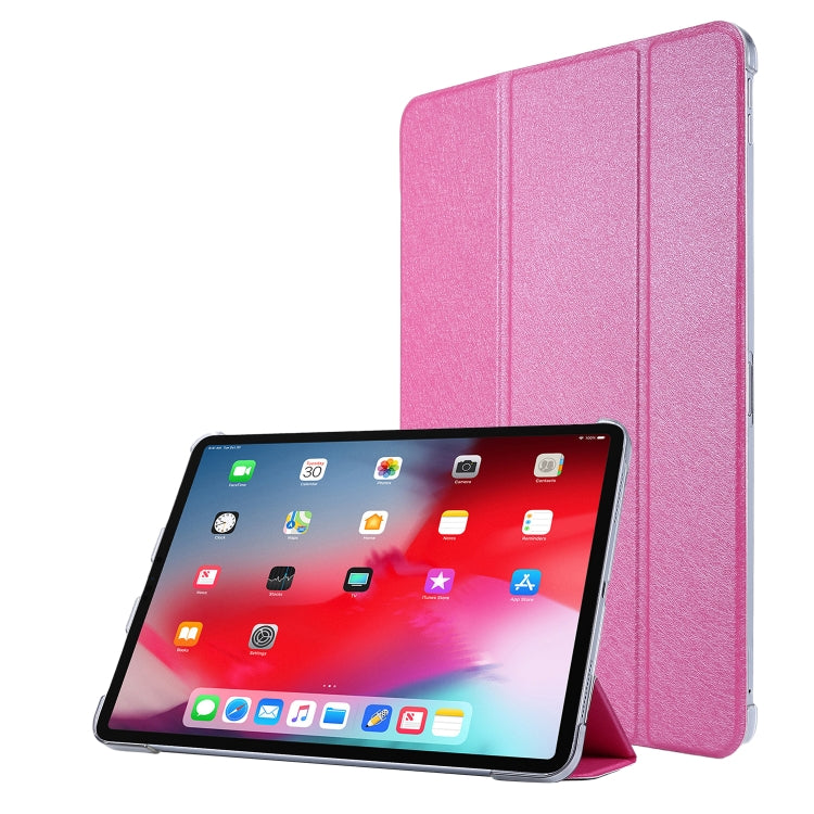 Silk Texture Three-fold Horizontal Flip Leather Case with Holder & Pen Slot, For Samsung Galaxy Tab A7 Lite 8.7 T220 / T225, For iPad Air 13 2025 / 2024 / iPad Pro 12.9 2022 / 2021