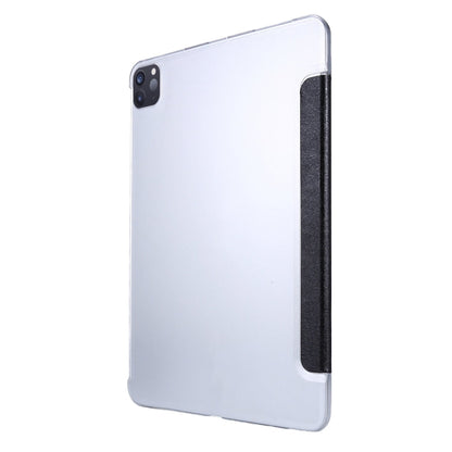 Silk Texture Three-fold Horizontal Flip Leather Case with Holder & Pen Slot, For iPad Pro 11 (2021)