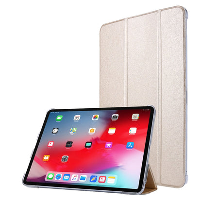 Silk Texture Three-fold Horizontal Flip Leather Case with Holder & Pen Slot, For iPad Pro 11 (2021)