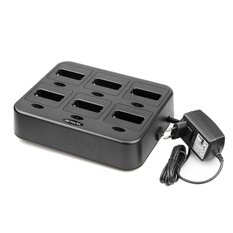 RETEVIS RTC22 Multi-function Six-Way Walkie Talkie Charger for Retevis RT22,, RTC22 EU Plug, RTC22 US Plug