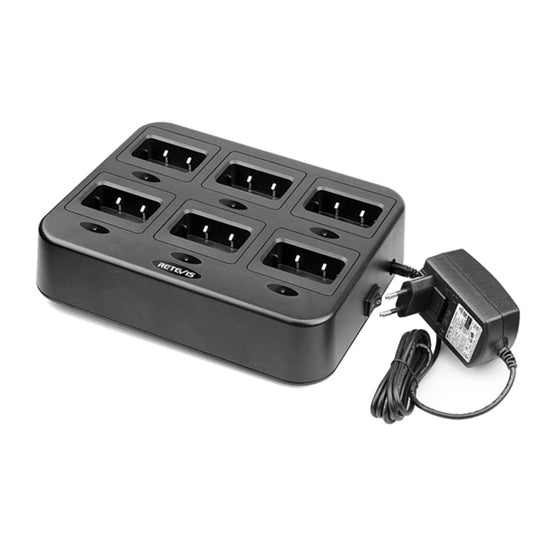 RETEVIS RTC27 Multi-function Six-Way Walkie Talkie Charger for Retevis RT27,, RTC27 EU Plug, RTC27 US Plug