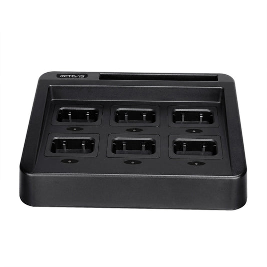 RETEVIS RTC48 Multi-function Interchangeable Slots Six-Way Walkie Talkie Charger for Retevis RT48/RT648, RTC48
